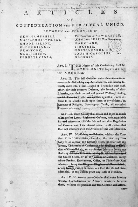 1775 Poster featuring the photograph Articles Of Confederation #1 by Granger