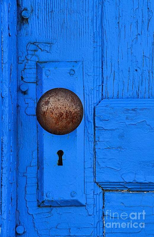 Abstract Poster featuring the photograph Blue Door #1 by Lauren Leigh Hunter Fine Art Photography