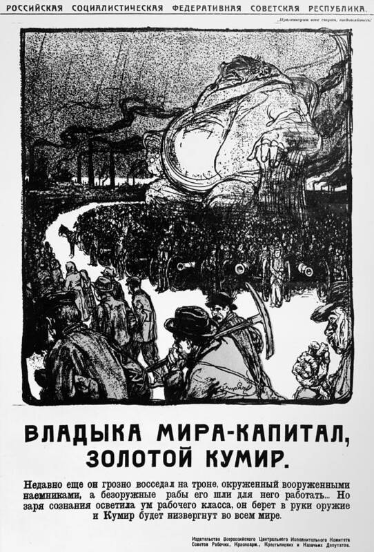 1920 Poster featuring the painting Bolshevik Poster #1 by Granger