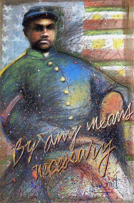 Civil War Poster featuring the painting By Any Means Necessary #1 by Gregory DeGroat