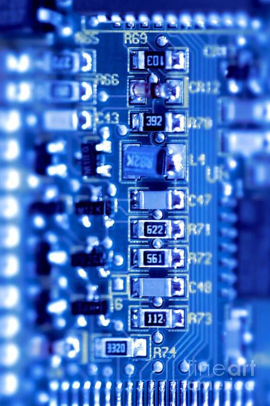 Computer Poster featuring the photograph Circuit Board #1 by Henrik Lehnerer