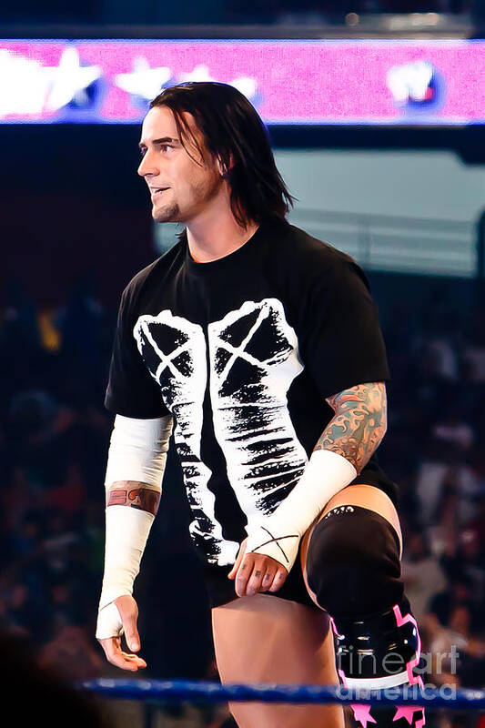 Wrestling Photos Poster featuring the photograph CM Punk #1 by Wrestling Photos