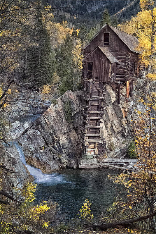 Colorado Poster featuring the photograph Crystal Mill 1 by Robert Fawcett