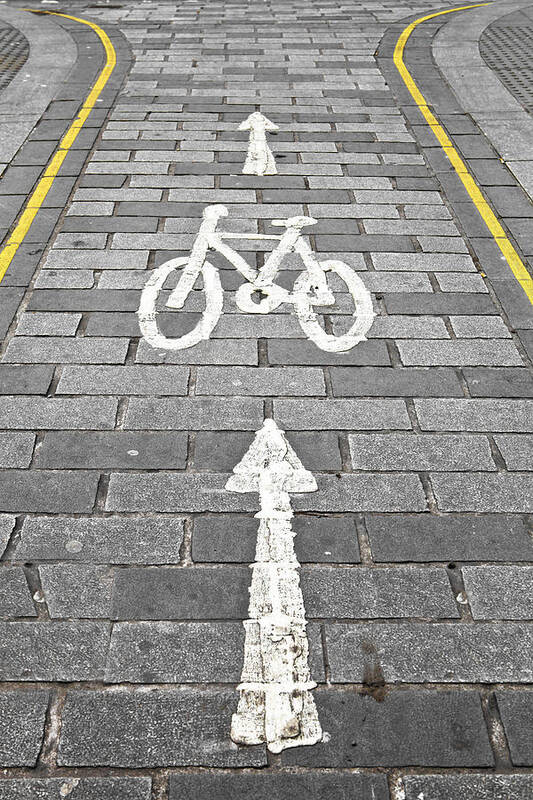 Active Poster featuring the photograph Cycle path #1 by Tom Gowanlock