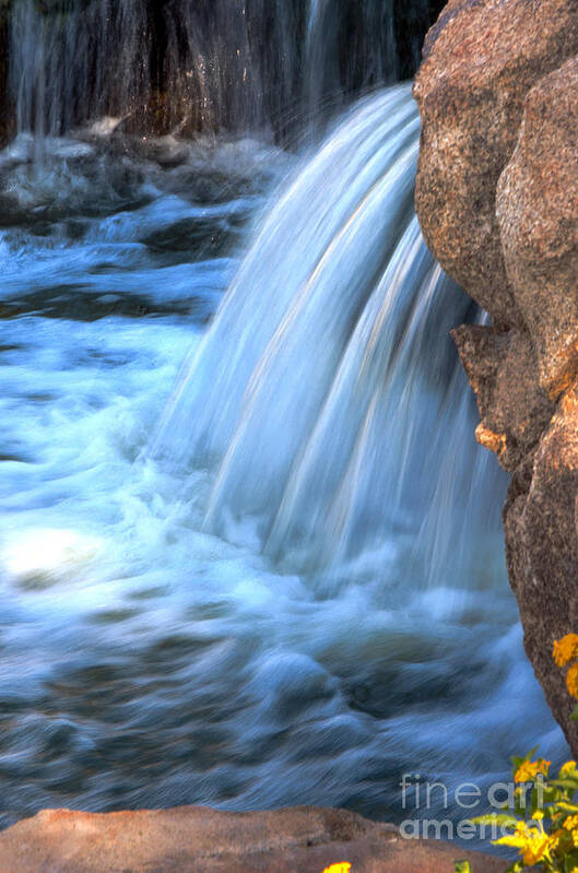 Waterfall Poster featuring the photograph First Light by Deb Halloran