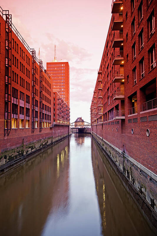 Speicherstadt Poster featuring the photograph Germany, Hamburg, Old Warehouses In #1 by Westend61