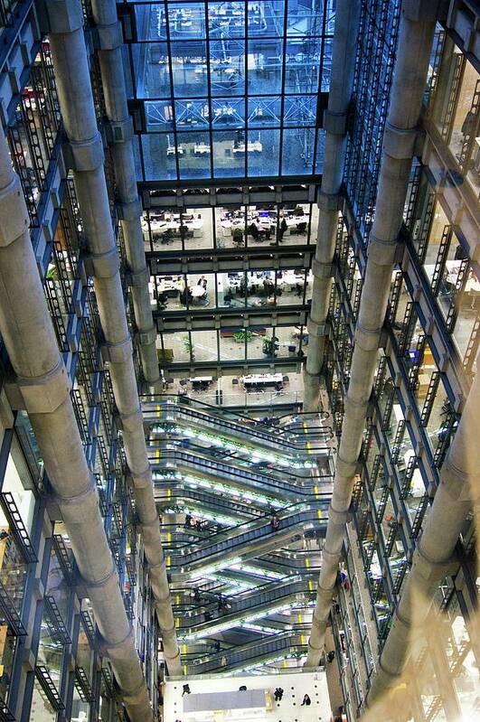Atrium Poster featuring the photograph Lloyds Of London Interior #1 by Mark Williamson