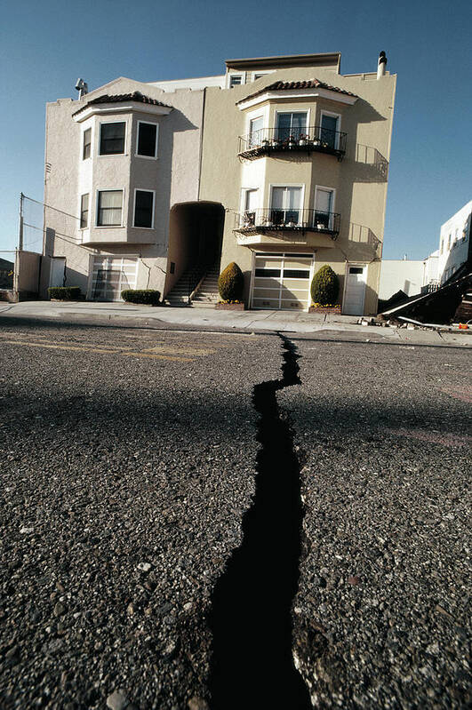 Loma Prieta Earthquake Poster featuring the photograph Loma Prieta Earthquake #1 by Peter Menzel/science Photo Library