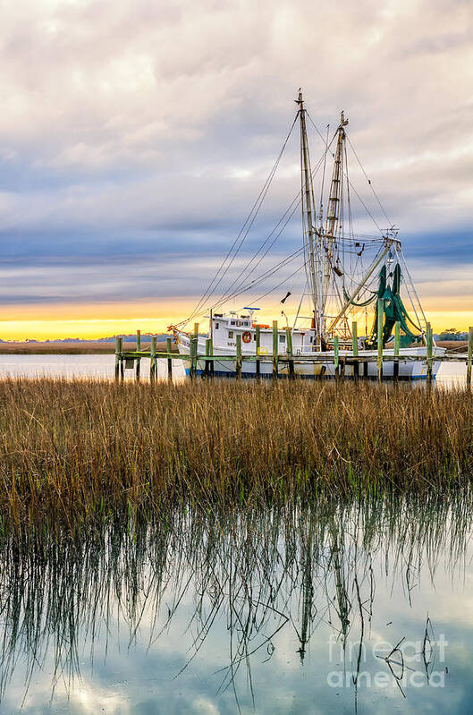 Shrimp Boat Poster featuring the photograph Lucky Charm by Anthony Heflin