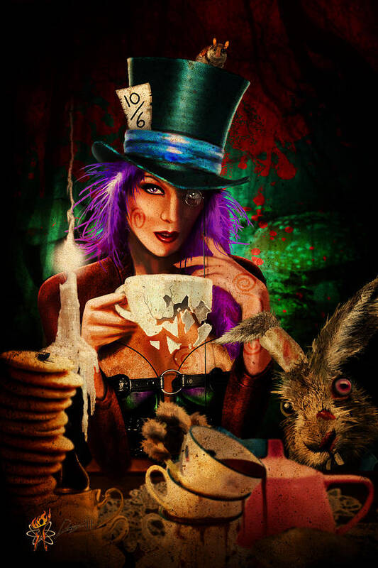 Cars Poster featuring the digital art Mad Hatter by Doug Schramm