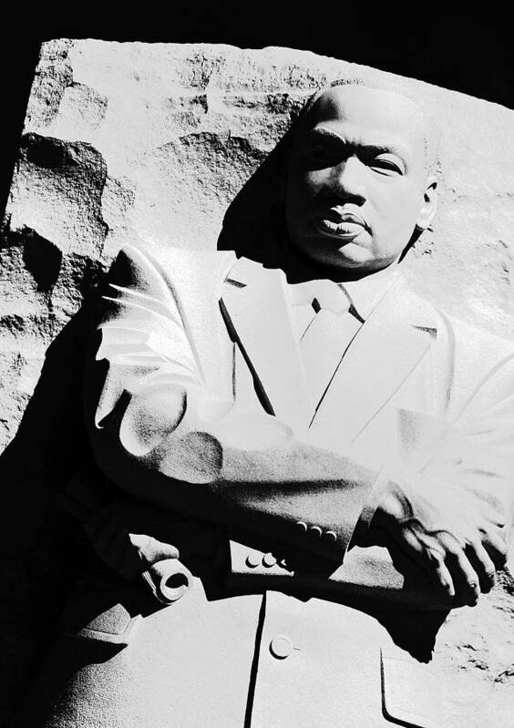 Martin Poster featuring the photograph Martin Luther King Memorial by Cora Wandel