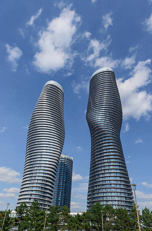 Mississauga Poster featuring the photograph Modern condos in Mississauga Ontario Canada #1 by Marek Poplawski