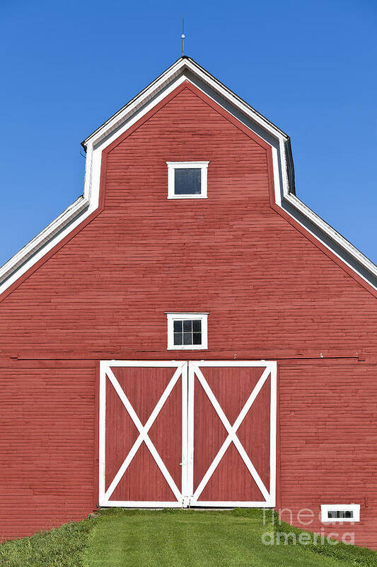 Barn Poster featuring the photograph Monitor Barn by Alan L Graham