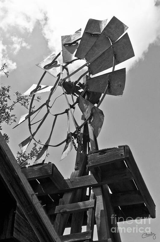 Windmill Poster featuring the photograph Old wooden windmill by Imagery by Charly