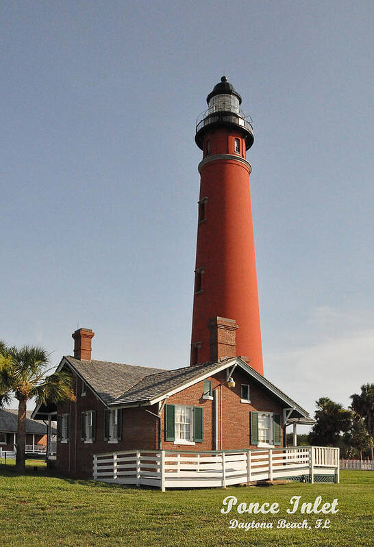 Lighthouse Poster featuring the photograph Ponce Inlet #1 by John Black