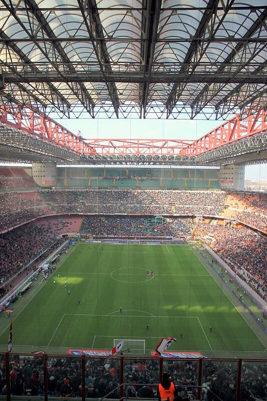 Milan Poster featuring the photograph San Siro Stadium #4 by Valentino Visentini
