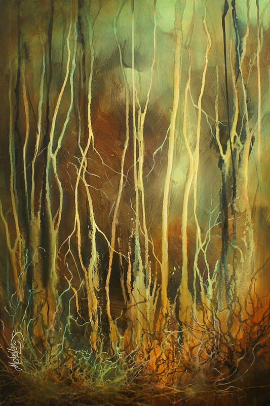 Landscape Poster featuring the painting 'still' #1 by Michael Lang