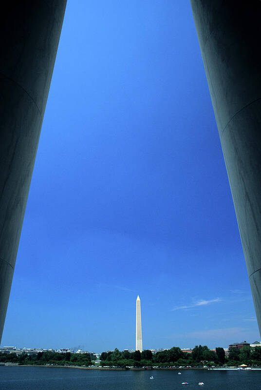 Tranquility Poster featuring the photograph The Washington Monument #1 by Hisham Ibrahim
