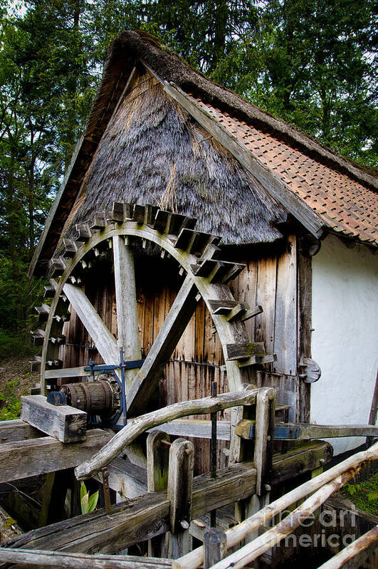 Old Watermill Poster featuring the photograph Watermill #1 by Brothers Beerens