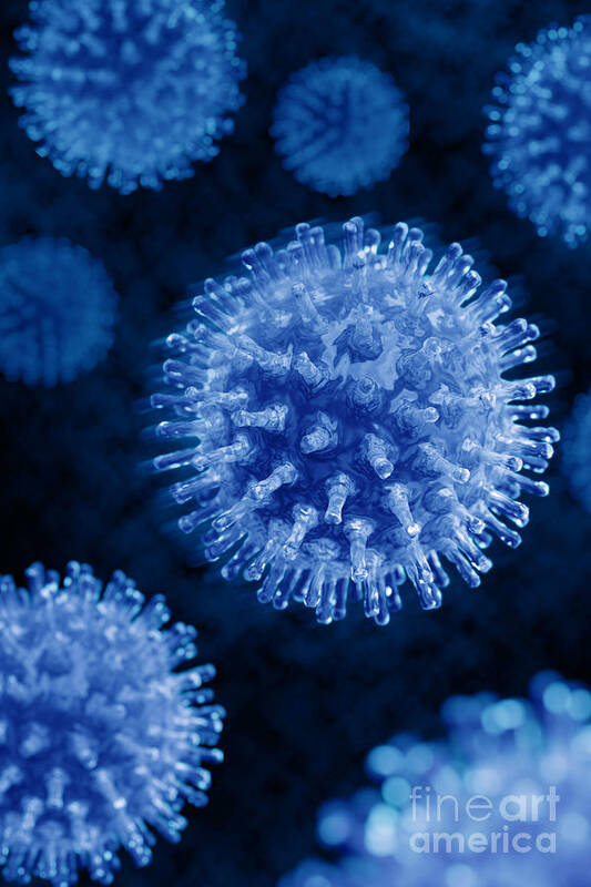 Infection Poster featuring the photograph Swine Influenza Virus H1n1 #11 by Science Picture Co