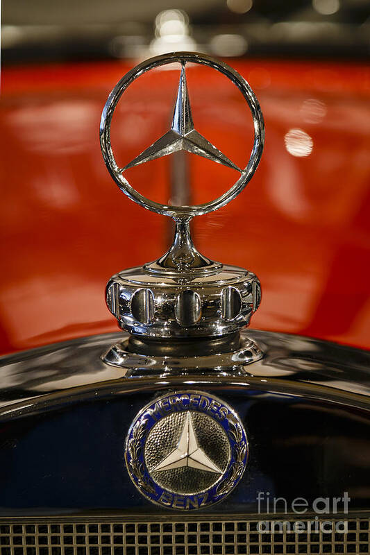 1931 Poster featuring the photograph 1931 Mercedes Benz Hood Ornament by Dennis Hedberg