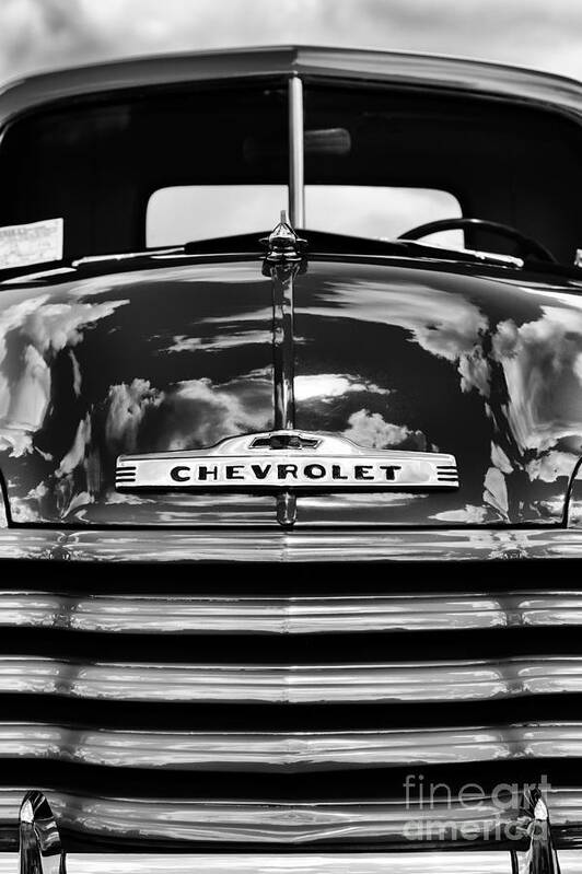 Chevrolet Poster featuring the photograph 1951 Chevrolet Pickup Monochrome by Tim Gainey
