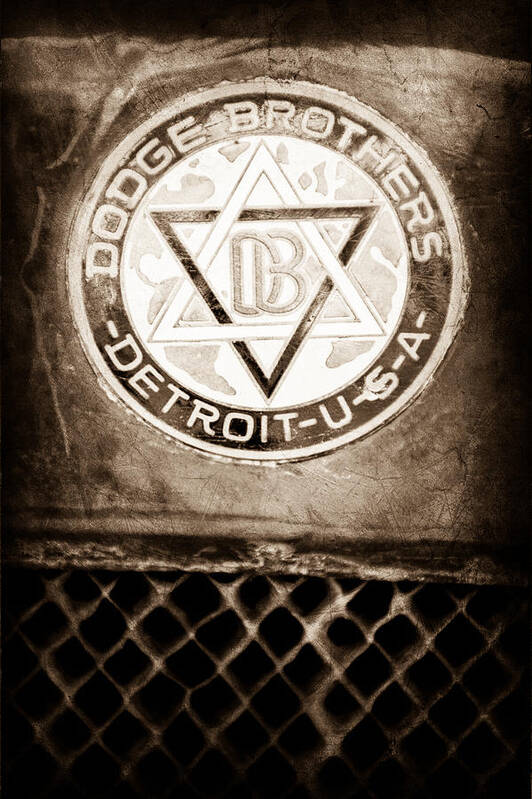 1923 Dodge Brothers Depot Hack Emblem Poster featuring the photograph 1923 Dodge Brothers Depot Hack Emblem #2 by Jill Reger