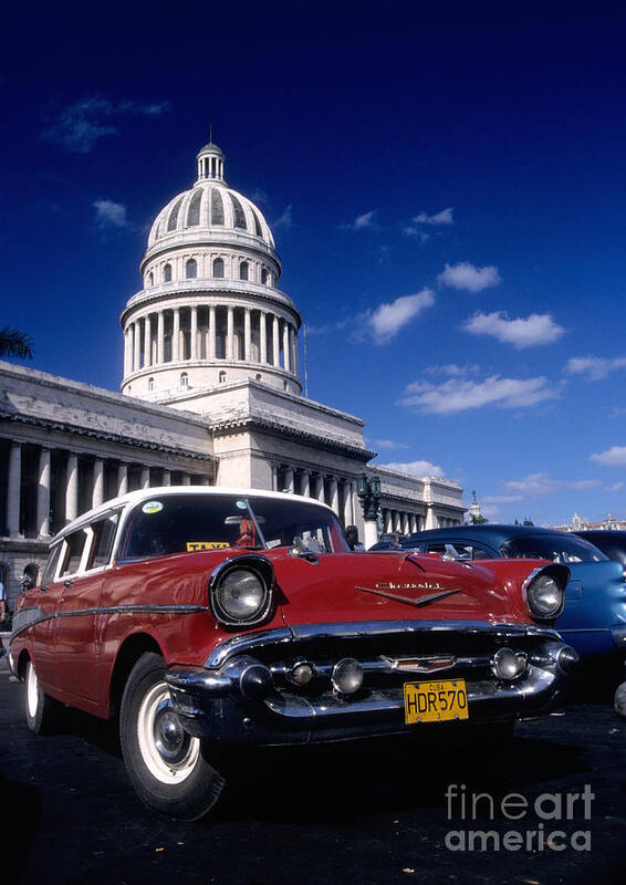 Cuba Poster featuring the photograph Classic Chevy by James Brunker