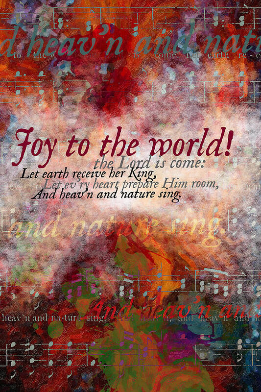 Lutheran Poster featuring the digital art Joy to the World by Chuck Mountain
