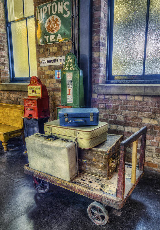 Luggage Poster featuring the photograph Luggage at the Station #2 by Ian Mitchell