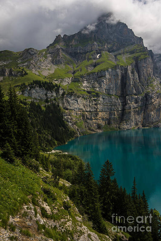 Oeschinensee Poster featuring the photograph Oeschinensee - Swiss Alps - Switzerland #1 by Gary Whitton