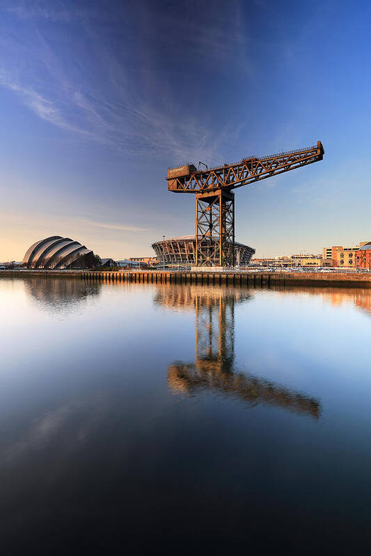 Glasgow Poster featuring the photograph River Clyde Reflections #2 by Grant Glendinning