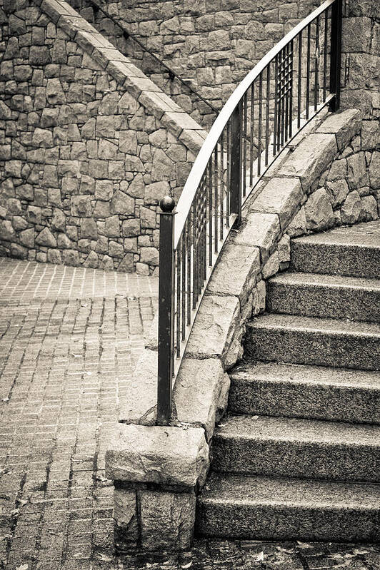 Access Poster featuring the photograph Stone steps #2 by Tom Gowanlock