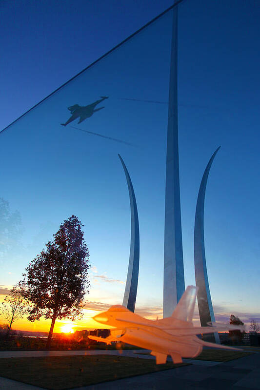 United States Air Force Memorial Poster featuring the photograph United States Air Force Memorial #2 by Mitch Cat