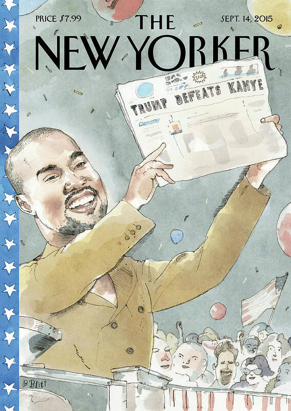 Kanye Poster featuring the painting 2020 Vision by Barry Blitt