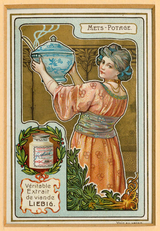 France Poster featuring the drawing 1890s France Liebig Cigarette Card #3 by The Advertising Archives