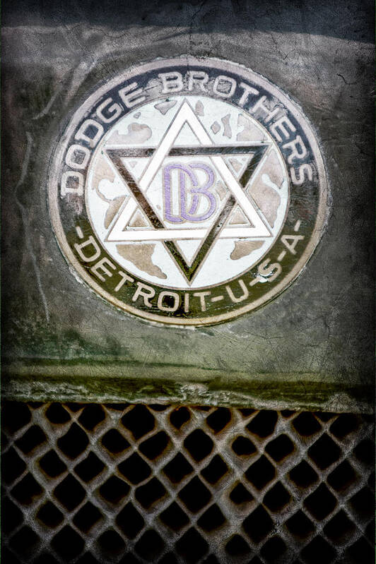 1923 Dodge Brothers Depot Hack Emblem Poster featuring the photograph 1923 Dodge Brothers Depot Hack Emblem #3 by Jill Reger