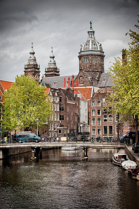 Amsterdam Poster featuring the photograph City of Amsterdam in Netherlands #3 by Artur Bogacki