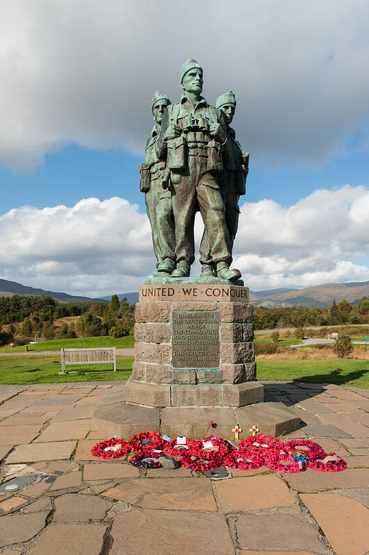 Commando Poster featuring the photograph Commando Memorial Spean Bridge #3 by Gary Eason