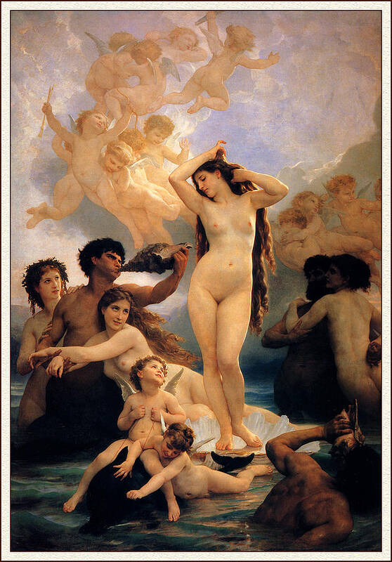 Bouguereau Poster featuring the painting The Birth Of Venus #3 by Pam Neilands