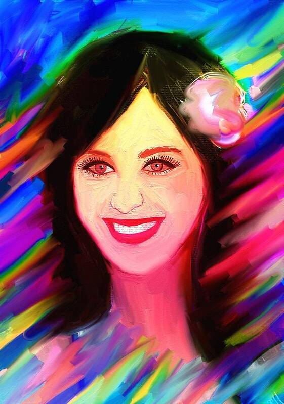 Katy Perry Poster featuring the painting Katy Perry #5 by Bogdan Floridana Oana