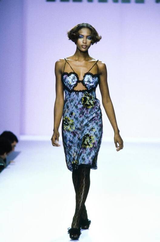 Indoors Poster featuring the photograph Naomi Campbell On A Runway For Anna Sui #6 by Guy Marineau