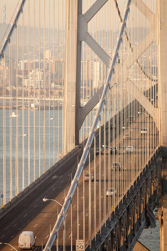 Bay Poster featuring the photograph San Francisco Bay Bridge #6 by Alexander Fedin