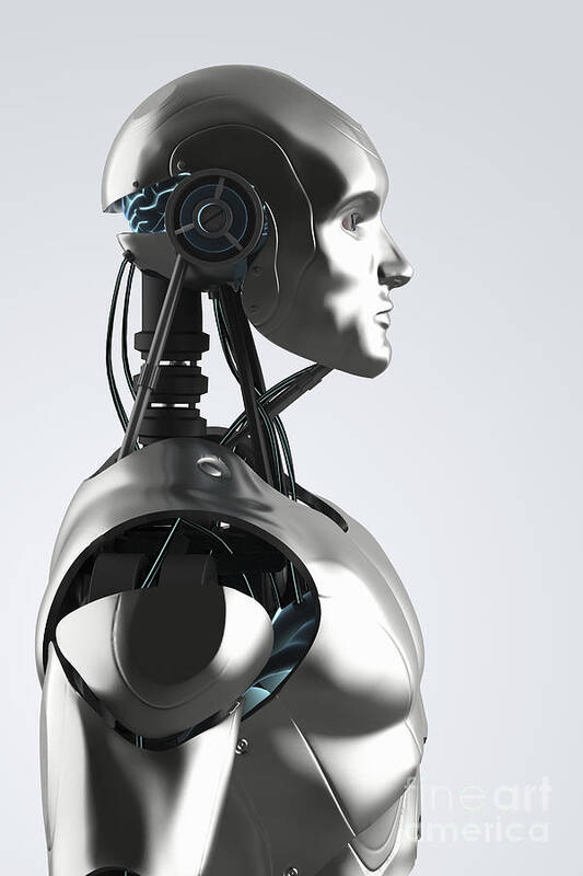 Digital Human Poster featuring the photograph Android #1 by Science Picture Co