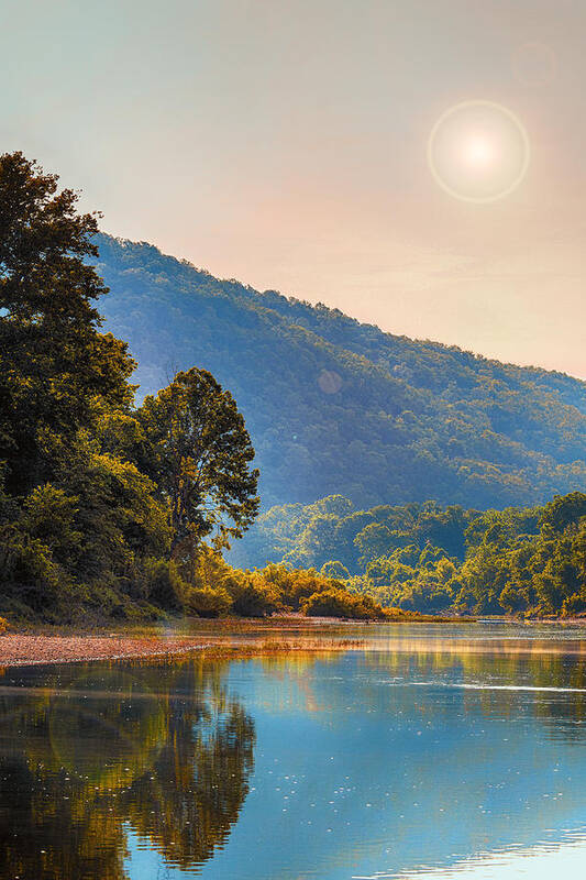 Sunset Poster featuring the photograph A Buffalo River Morning by Bill and Linda Tiepelman