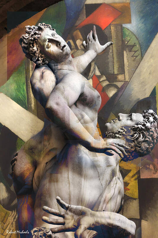 Abstract Poster featuring the photograph A Sabine Woman by Robert Michaels