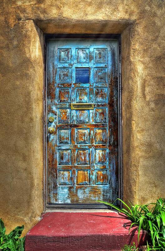 Ken Smith Photography Poster featuring the photograph A Santa Fe Blue Door by Ken Smith