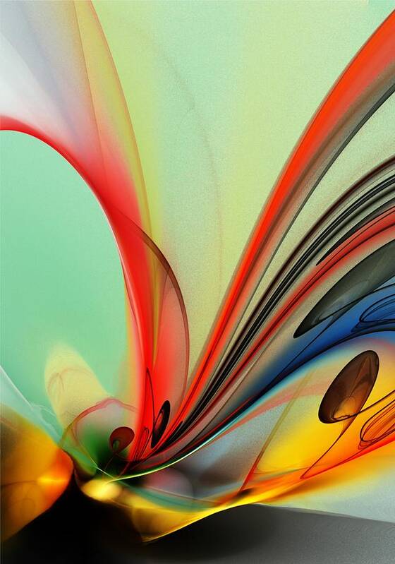 Fine Art Poster featuring the digital art Abstract 040713 by David Lane