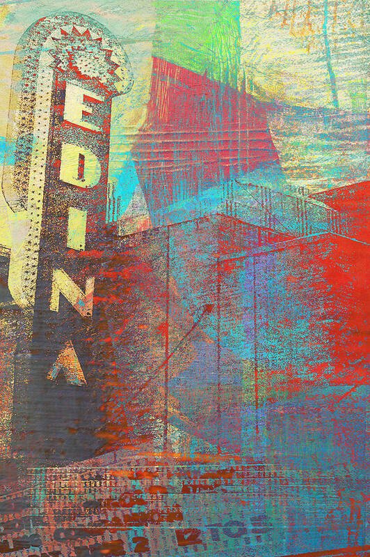 Edina Mn Poster featuring the digital art Abstract Edina by Susan Stone