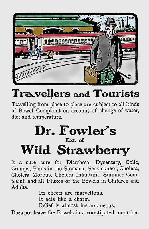 Richard Reeve Poster featuring the photograph Advert Dr Fowlers Extract of Wild Strawberry by Richard Reeve